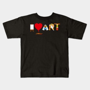 I Love Colorful Little And Crafts Kids T-Shirt